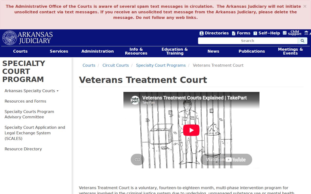 Hindsville court docket Veterans Treatment Court route