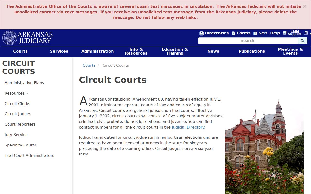 Madison County court docket Arkansas Circuit Court overview
