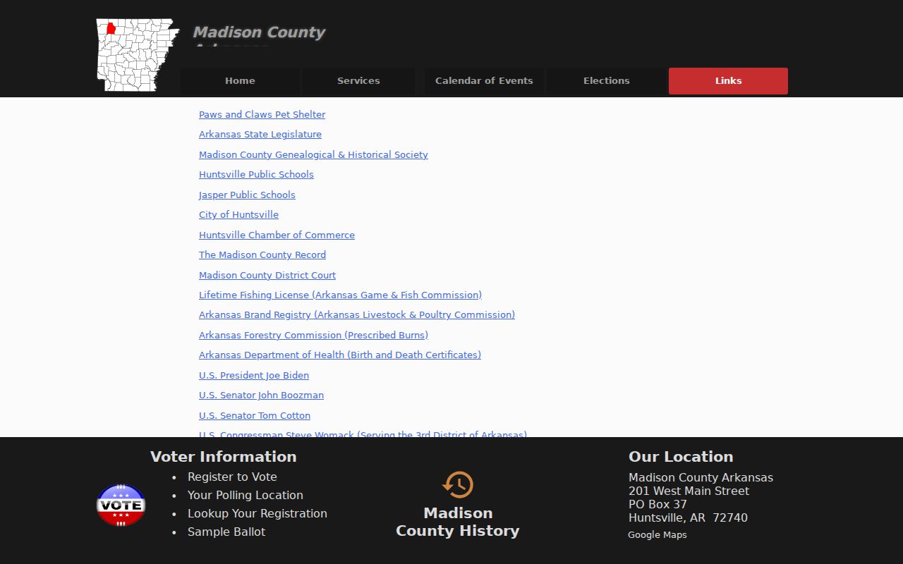 Madison County court docket official county link directory