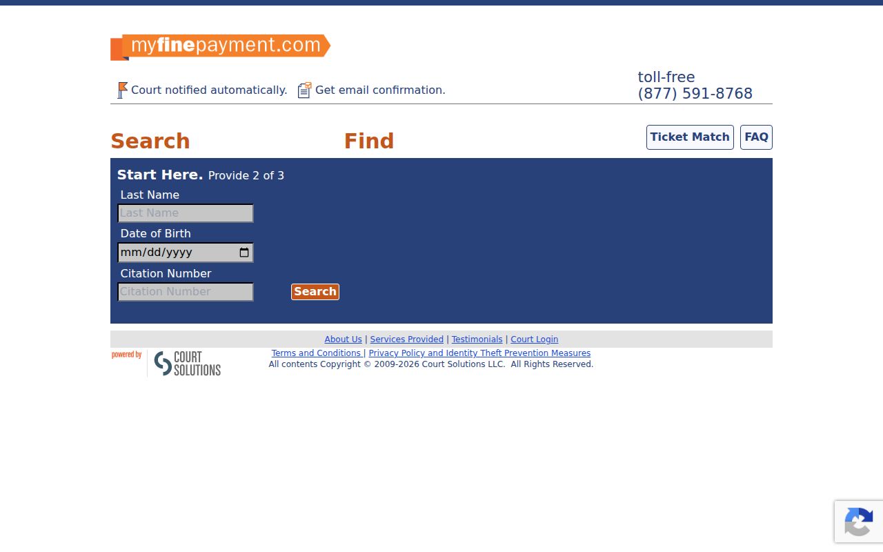 Madison County traffic court records MyFinePayment lookup